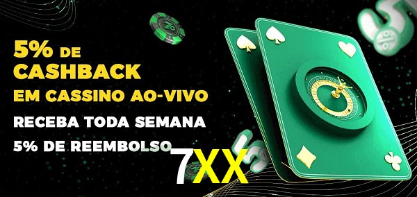 Promoções do cassino ao Vivo 7XX